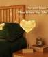 Lewondr Table Lamp, Battery Powered Heart Shape Ramadan Light Desk Lamp LED Christmas Decorative Lamp Winding Iron Frame Plastic Base Warm White Bright Light Home Bedroom Romantic Decoration - White