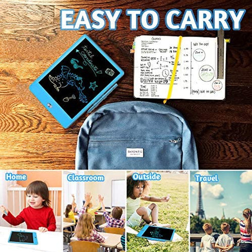 TEKFUN Toddler Toys for Boys 3 4 5 6 7 Year Old, 8.5" LCD Writing Tablet Doodle Board, Color Drawing Pad for Kids Doodle Board , Educational Boys Gifts Toys for 3-8 Year Old Girls Boys (Blue Dinosaur)