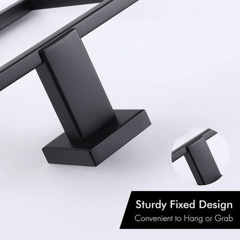 KES Bathroom Towel Ring, Towel Holder Wall Mount SUS304 Stainless Steel Matte Black Finish, A2480DG-BK
