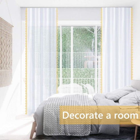 Gold Sheer Curtains for Kitchen 63 Inch Length Pair Set Rod Pocket Light Filtering Semi Transparent Window Drapes Gold Yellow Curtains for Bedroom Living Room Home Office Farmhouse Rustic 52x63 Long