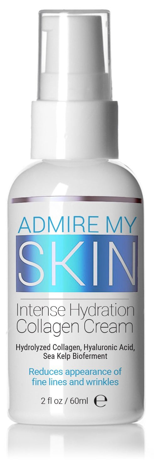 Admire My Skin Collagen Cream Moisturizer For Dry Skin - Hyaluronic Acid Cream - Non Comedogenic Hydrating Cream Eliminates Dull Dry Skin and Will Provide You With That Healthy Youthful Glow