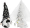 2 Pcs Bride & Bridegroom Wedding Dress Gnome Decoration, Shinning Wedding Dress Gnome Plush Present,Couple Dwarf Doll Elf Scandinavian Ornaments Home Decor Plot Gifts