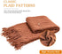 Lunarose Throw Blanket for Couch,Soft Cozy Knit Blanket with Tassel,Lightweight Decorative Throw for Sofa Chair Bed Travel and Living Room-All Seasons Suitable for Women,Men and Kids (50"x60", Rust)