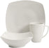 Gibson Home Zen Buffet Dinnerware Set, Service for 4 (12pcs), White (Square)