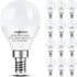 SHINESTAR 12-Pack E12 LED Ceiling Fan Light Bulbs 5000K Daylight, Small Candelabra Base 6w (60w Equivalent), Globe Shape A15 Bulbs, High CRI 85+ for Natural and Radiant Colors, Non-Dimmable