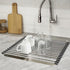 AOUAO Roll Up Dish Drying Rack,Multipurpose Square Stainless Steel Over The Sink Drainer Rack,Kitchen Portable Dish Rack ( Gray, 17.5" x 15")