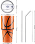 Joyclub 30oz Basketball Tumbler Double Wall Stainless Steel Vacuum Insulated Tumbler Cup Travel Mug with Lid, Straw and Cleaning Brush for Coach ( Basketball )