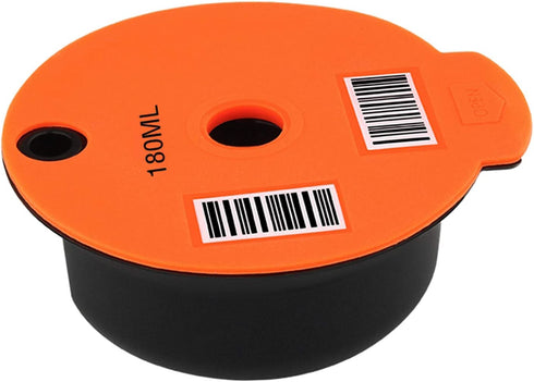 Flameer Reusable PP Coffee Capsule Pod with Slicone Lid for Bosch Tassimo Machine, Make Your Favorite Coffee - 180ml