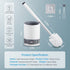 Toilet Brush and Holder Set 2 Pack, Domi-patrol Toilet Bowl Brush and Holder White, Hard Bristles Toilet Cleaning Brushes for Bathroom with Holder, Anti Rust Handle Toilet Scrubber Wall Mounted