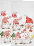 Christmas Gnomes Hand Bath Towel Highly Absorbent Soft Hanging Towels Winter Snowflake Xmas Tree Kitchen Dish Towel Set Washcloth 2pcs