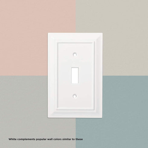 Franklin Brass W35246-PW-C Classic Architecture Switch/Decorator Wall Plate/Switch Plate/Cover, White