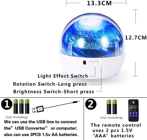 Kids Night Light Projector,Remote Control Star Light Projector with LED Timer and USB Cable, 360 Degree Rotation Kid Night Light Lamp Gifts for Kids,7 Set of Films