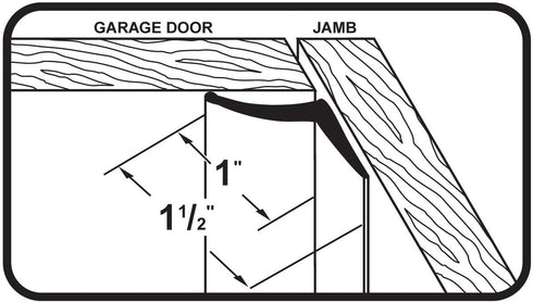 M-D Building Products Available 3822 Vinyl Garage Door Top and Sides Seal, 30 Feet, White