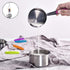 Sunnyac 12 Pieces Measuring Cups and Spoons Set, Including 5 Stackable Stainless Steel Measuring Cups, 6 Double Sided Magnetic Measuring Spoons and 1 Metal Plate for Dry and Liquid Ingredients