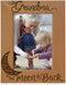 KATE POSH - Grandma I Love You to the Moon and Back Engraved Natural Wood Picture Frame, Mother's Day Gifts for Grandma, Birthday Gifts for Grandmother, Best Grandma Ever (4x6-Vertical)