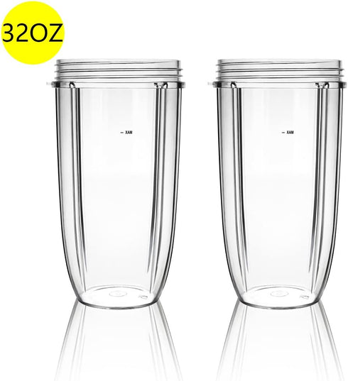 2PCS 32OZ Replacement Blender Cup For Nutribullet Replacement Parts 600W & Pro 900W Blender/Mixer