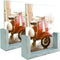 HORLIMER 5x7 Picture Frames Set of 2, Rustic Photo Frame with Wooden Base and Tempered Glass for Tabletop