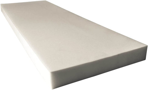 AK TRADING CO. AK Trading Upholstery High Density Cushion Seat Replacement, Sheet, Padding Foam, Half Inch x 24 x 72, White