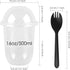 INDRAH 50 Sets 16 oz Clear Plastic Cups With Dome Lids (No Hole) and Sporks, Disposable Parfait Cups Dessert Cups for Fruit Yogurt Smoothie Iced Cold Drinks, No Leaking