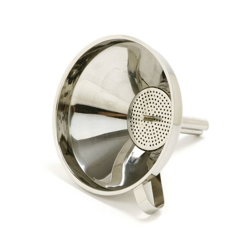 Norpro 5-Inch Stainless Steel Funnel with Detachable Strainer, Set of one, Silver