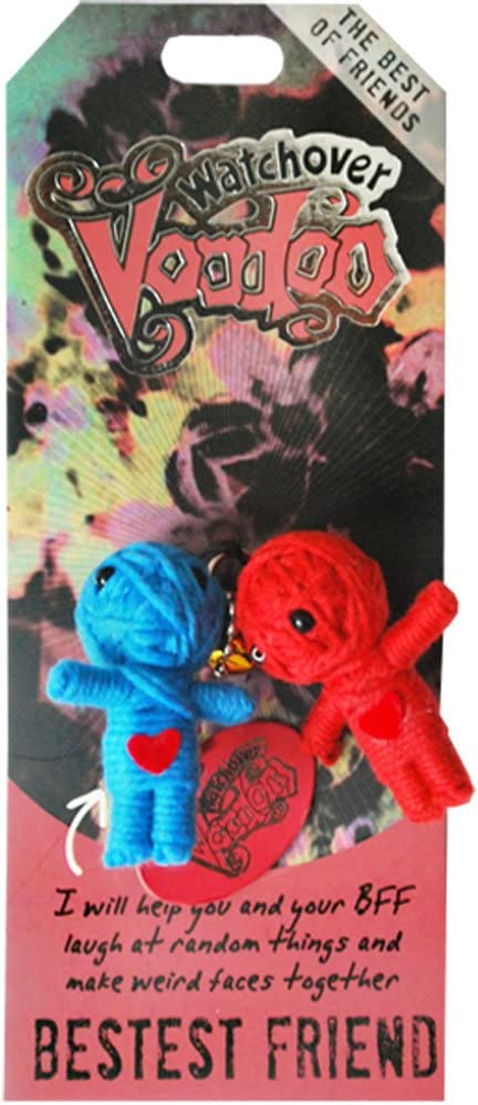 Watchover Voodoo - String Voodoo Doll Keychain – Novelty Voodoo Doll for Bag, Luggage or Car Mirror - Bestest Friend Voodoo Keychain, 5 inches