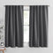 PONY DANCE Gray Blackout Curtains - Window Curtain Treatments Thermal Insulated Light Blocking Drapes Back Tab/Rod Pocket Short Curtain Panels for Bedroom & Kitchen, 42 W x 45 L, Grey, 1 Pair