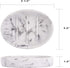 YININE Soap Dish, Marble Look Bar Soap Holder Oval Soap Sponge Tray Soap Case Box Saver for Bathroom Shower Kitchen Sink- White Marble Look