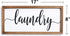 Mokof Laundry Sign, Farmhouse Laundry Wood Sign for Laundry Room Wall Decor (Frame, 17'' X 8'')
