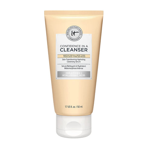 it COSMETICS Confidence In A Cleanser - Hydrating Face Wash With Hyaluronic Acid & Ceramides - 1.7 Fl Oz Translucent