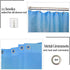 Beach Shower Curtain Washable, Seashells Starfish Conch Waves Ocean Bath Curtains, Blue Fabric Waterproof Bathroom Curtain Set with Hooks