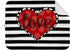 Artoid Mode Watercolor Stripe Heart Love Valentine's Day Dish Drying Mat for Kitchen Counter, 18 x 24 Inch Seasonal Ultra Absorbent Home Dish Drainer Mats Plate Holder