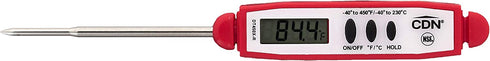 CDN DT450X-R Digital Pocket Thermometer Red, 7"