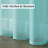 MIULEE Turquoise Blue Linen Textured Sheer Curtain for Bedroom Living Room Semi Transparent Farmhouse Window Net Panels for Kids Nursery 2 Pieces W 54 x L 84 inches Long