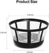 FIFOKICHO Reusable 8-12 Cup Basket Coffee Filter for Most Mr. Coffee and Black & Decker Regal and Procter Silex Coffee Makers BPA Free Dishwasher Safe ECO-Friendly 4 Packs