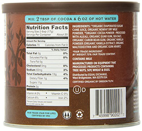 Equal Exchange Hot Cocoa Mix, Cans Chocolate, 12 Oz (ogh-equalch)