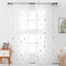 White Sheer Curtains for Bedroom - Silver Star Print Curtains 96 Inches Length Rod Pocket Sheer Panels Star Window Curtains for Living Room, 52 x 96 Inch, 2 Panels, Silver White, by FINECITY