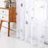 White Sheer Curtains for Bedroom - Silver Star Print Curtains 96 Inches Length Rod Pocket Sheer Panels Star Window Curtains for Living Room, 52 x 96 Inch, 2 Panels, Silver White, by FINECITY