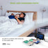 KeeKit Digital LED Alarm Clock, Large 6.5" Mirror Surface Alarm Clock with Dual USB Charging Ports, Snooze Function, Auto/Manual Adjustable Brightness, 12/24H Display for Home, Bedroom, Office - Blue
