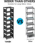 8 Tiers Vertical Shoe Rack , Narrow Shoe Shelf Space Saving Shoe Organizer for Entryway Door