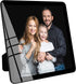 8x8 Picture Frame Black, Real Glass Frame, Hanging Picture Frame, Matted for wall and tabletop Decor (8x8, Black)