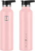 IRON °FLASK Sports Water Bottle - 24 Oz, 3 Lids (Straw Lid), Leak Proof, Vacuum Insulated Stainless Steel, Hot Cold, Double Walled, Thermo Mug, Standard Metal Canteen
