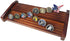 BHealthLife 8 Row Challenge Coin Holder Rack Military Coin Stand Display Gift Mahogany Finish