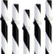 Dakoufish 12 Piece 9 Inch Reusable Plastic Thick Drinking Straws BPA Free Mason Jar Straws Big Stripe (9inch Black)