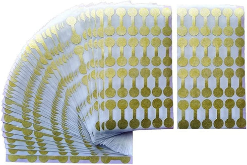 1000 Pieces Jewelry Repair, Price and Indentification Tags/Tyvek Self Adhesive Rectangle/Dumbbell/Barbell Jewelry Price Tags (Rectangle - 44 x 12mm, Gold)
