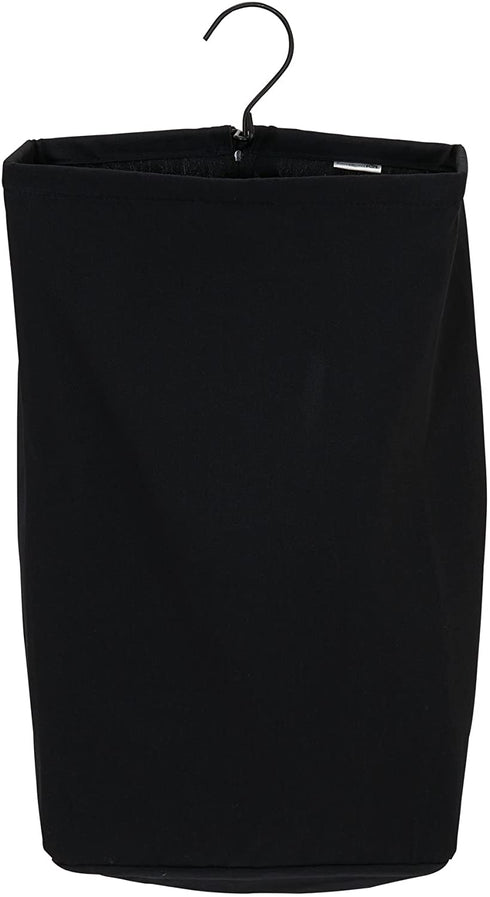 Household Essentials 149-1 Hanging Cotton Canvas Laundry Hamper Bag - Black