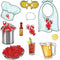 Beistle 22 Piece Crawfish Photo Fun Signs, 3"-16", Multicolor