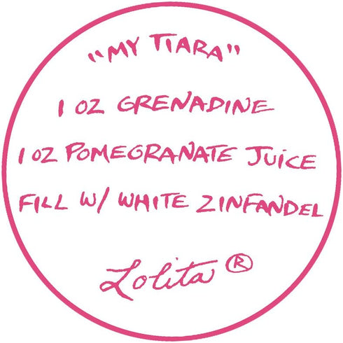 Lolita My Tiara Artisan Painted Wine Glass Gift