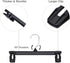 Titan Mall Pants Hangers 30 Pack 10 Inch Black Plastic Skirt Hanger with Non-Slip Big Clips and 360 Rotatable Hook, Durable and Sturdy Plastic Hanger, Elegant and Economical for Hanging Pants
