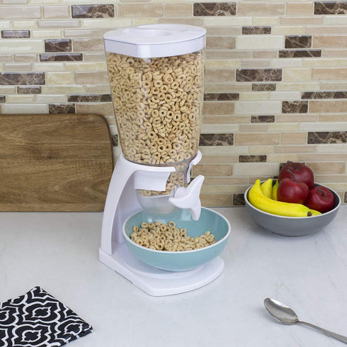Home Basics Single Cereal Dispenser, White