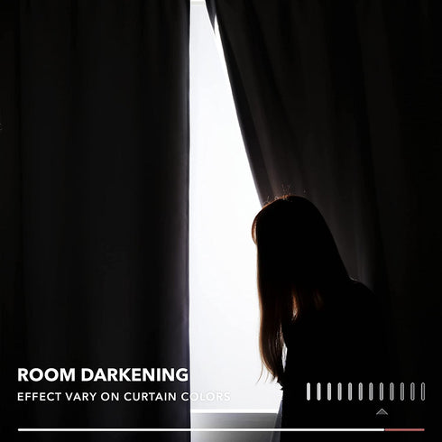 Deconovo Blackout Curtains, Red Rod Pocket Room Darkening Window Panels, 38 Inch by 84 Inch Thermal Insulated Blackout Curtains for Nursery Room, 2 Curtain Panels